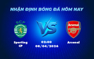 sporting cp arsenal 08 04 c1 - Nhận định soi kèo Sporting CP vs Arsenal Cuộc đối đầu cân não tại Champions League