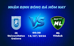 cs universitatea craiova ml vitebsk 16 07 c1 - Nhận định soi kèo CS Universitatea Craiova vs ML Vitebsk Lợi thế nghiêng về đội chủ nhà