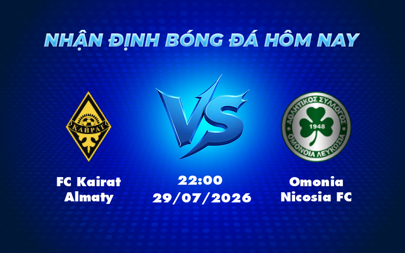 fc kairat almaty omonia nicosia fc 29 07 c1 - Soi kèo trận đấu FC Kairat Almaty vs Omonia Nicosia FC Cân bằng và căng thẳng tại đấu trường C1